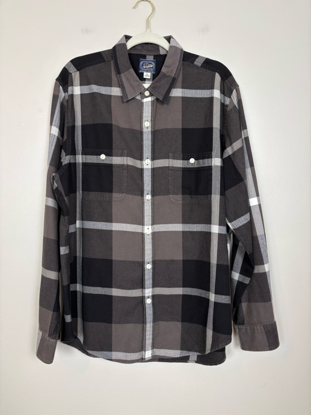 J Crew New York Shirt Mens XL Sportsman Outfitter Long Sleeve Button Front Plaid